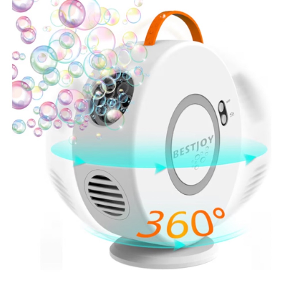 360 Degree Rotating White Bubble Machine